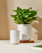 Utensil Holder, 7.3"+5.3" Large Ceramic Kitchen Utensil Holder for Countertop, Cooking Utensil Holder for Kitchen Counter Decor, Modern Kitchen Utensils Holder, Bright White