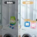 Laundry Pods Storage Container, Clear Laundry Pods Containers with Wooden Lid & Labels,Detergent Powder Organizer for Pods,Dryer Sheets,Scent Beads,Acrylic Jars with Scoops,3+1 Set
