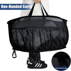 2 Pack Collapsible Laundry Baskets, Upgrade Pop Up Laundry Hamper with Convenient Bags, Foldable Laundry Basket Mesh Light Weight, Easy to Carry Clothes Hampers for Laundry, Dorm, Toys, Travel Black