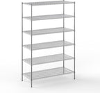 24" Deep x 54" Wide x 86" Height Wire Shelving Kit | 6-Tier | NSF Commercial Storage Rack Unit