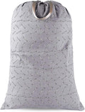 Extra Large Laundry Bag with Drawstring and Handle, Heavy Duty Travel Dirty Clothes Bag for Laundromat and Household, Durable Rip-Stop Laundry Hamper Liner, 28 x 40 Inch, Gray Match