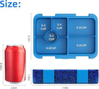 Bento Lunch Box for Kids, 6 Compartments BPA Free, Dishwasher Safe Back to School Snack Bento Lunch Containers Boxes, Ideal Portion Sizes for On-the-Go Meal, Shiny Blue