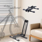 VEVOR Bike Racks 2 Pack, Fits 20 to 27 Inch Mountain & Road Bikes, Alloy Steel Rust-Resistant Bike Floor Stand Rack, Foldable Bicycle Stand for Entryway, Garage, Home Bikes Parking & Storage, Black