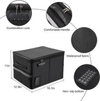 TOMKID Fireproof File Cabinet with Lock, Fireproof Document Organizer Collapsible File Box Filing Cabinet with Handle for Letter Legal Folder Certifications