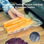 Vacuum Sealer Bags, 5.1" x 7" 100Pcs Food Vacuum Sealer Bag, Heavy Duty, Puncture Prevention, Boilsafe, Freezable, BPA Free, Commercial Grade, Fit Airtight Food Storage Sous Vide