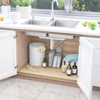 SIKADEER 34" x 19" Under Sink Mat Waterproof, Silicone Mat Kitchen Drawer Shelf and Cabinet Liner, Sink Protector for Kitchen Organizers and Storage, Boot Tray Pet Food Mats