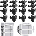 Post Inserts Connectors - PP Plastic, Injection Molded, Sturdy Support - Black, 8 Post Corner Connectors and 8 Post Caps, Compatible with Whalen and Costco 5 Shelf Shelving Unit