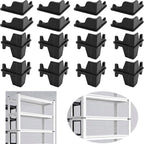 Post Inserts Connectors - PP Plastic, Injection Molded, Sturdy Support - Black, 8 Post Corner Connectors and 8 Post Caps, Compatible with Whalen and Costco 5 Shelf Shelving Unit