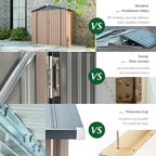 AECOJOY 8' x 10' Outdoor Storage Metal Shed, Steel Yard Garden Sheds & Outdoor Storage Clearance with Design of Lockable Doors, Utility and Tool Storage for Garden, Backyard, Patio, Outside use