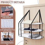 CINPIUK 2 Pcs 3-Tier Sweater Drying Rack Over The Door, Foldable Mesh Hanging Dryer Flat with Hooks, Large Breathable Laundry Drying Hanger, Clothes Lay Flat Dryer for Apartments Dorms Bathrooms