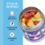 THERMOS FUNTAINER Insulated Food Jar, 10 Ounce, Kid Friendly Food Jar with Foldable Spoon, Cool Caticorns