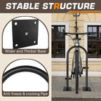 Galvanized Steel U Bike Parking Rack,34''H X 18.6''W Outdoor Commercial Bike Rack with Thickened Base, Ground Bike Rack for 1-3 Bikes
