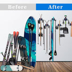 Ski Rack Wall Mount Ski & Snowboard Skateboard Ski Hangers for Wall Mount Fits Any Board holder Up to 25lbs Vertical Ski Storage Rack for Home & Garage Space-Saving Winter Gear Organizer 1pack