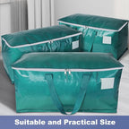 StorageRight Moving Bags-Heavy Duty Moving Boxes, Storage Totes with Zipper, Reinforced Handles and Tag Pocket-Collapsible Moving Supplies for moving, Storage and Travel 93L(Green-6 Pack)