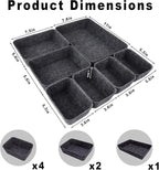 Drawer Organizer Compatible with Alex – 7 Pack Felt Desk and Makeup Drawer Organizers, Soft Storage Bins for Office, Vanity, Bedroom, and Dresser Drawers