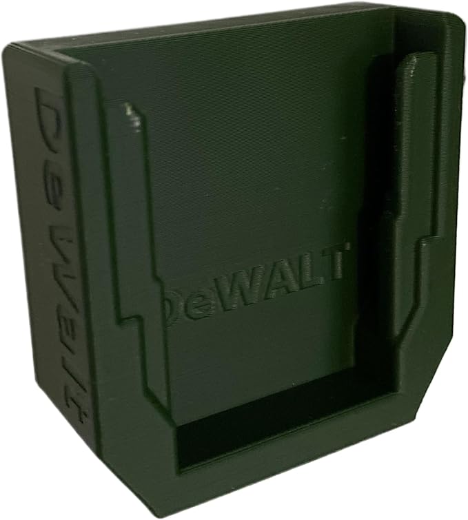 18v Battery Peg Board Storage - Compatible Mount for RYOBI®, DEWALT®, Milwaukee® - Display Shelf - Store Slots - Multicolored (DEWALT®, Black)