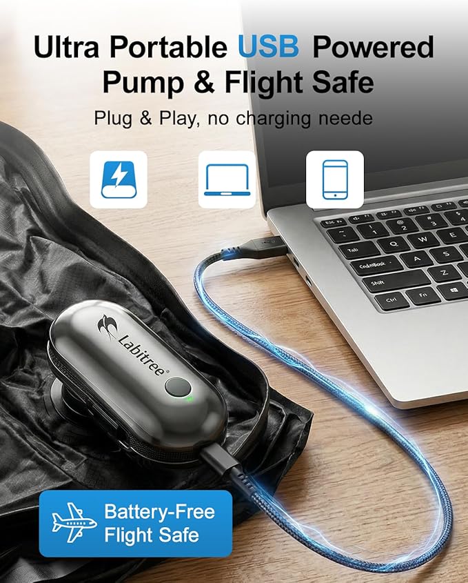 1-Pack Vacuum Seal Bags for Clothing Travel with Portable USB-Powered Pump, Triple Your Space, Reusable Space Saver Compression Bags for 19"- 22" Luggage Suitcase & Home Storage (Carry-on)