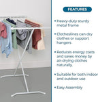 Honey-Can-Do Collapsible Clothes Drying Rack – Sturdy Metal X-Frame, Space-Saving Towel & Laundry Rack for Indoor/Outdoor Use, Foldable Design for Laundry Organization