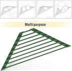 Tomorotec Compact Silicone-Coated Triangle Dish Drying Rack for Sink Corner - Foldable Stainless Steel Over-The-Sink Organizer and Storage Shelf (Army Green)