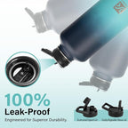 Insulated Water Bottle | Thickened Stainless Steel for Gym and Hiking with Straw, Carrier Bag, Handle Strap | BPA-Free 87 oz