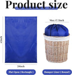 Woanger 12 Pack 28 x 45 Inch Extra Large Laundry Bags Bulk Washable Travel Laundry Bag with Drawstring Closure Large Dirty Clothes Organizer for College Dorm Home Hotel Camping(Blue)