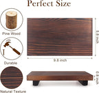 Farmhouse Bathroom Tray Organizer Wooden Riser Stand Wood Trays for Kitchen Counter Decor Pedestal Dish Soap Dispenser Holder Kitchen Sink Tray Modern Bathroom Vanity Accessories Decorative Trays