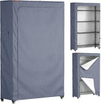 Heavy Duty Wire Shelving Cover 36" W x 14" D x 72" H, 600D Oxford Waterproof Rack Cover with Smooth Two-Way Zippers, All-Season Dust-Resistant for Closet Rack & Storage Room