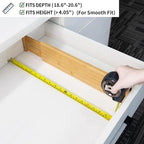 Utoplike Bamboo Drawer Dividers Large, 4'' High Adjustable Kitchen Drawer Organizers for Clothing, Spring Loaded, Works in Bathroom, Bedroom, Dresser, Desk, 4 pcs