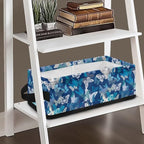 Shelf Storage Baskets for Organizing, Small Baskets Office Supplies Storage Basket Decorative Storage Cube for Home Bedroom Bathroom Accessories, Blue Butterfly