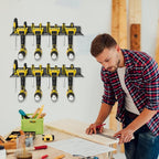 2 Pack Drill Holder Wall Mount, Power Tool Organizer, 4 Cordless Metal Drill Racks with Screwdriver Hole, Heavy Duty Garage Tool Organizer Storage Rack for Workshop Tool Room Basement