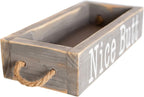 MAINEVENT Nice Butt Bathroom Decor Box, One Box with Print on 2 Sides Farmhouse Bathroom Toilet Decor, Nice Butt Rustic Organizer