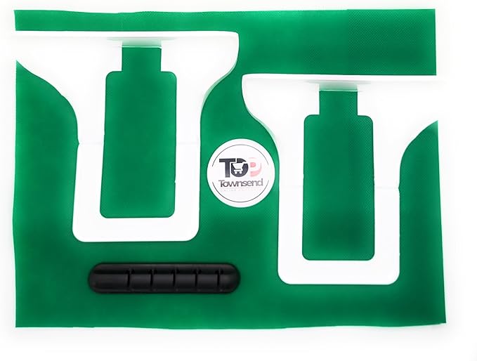 Townsend 2 Pack White Single Wall Outlet Shelf Organizer for Outlets, Perfect for Bathroom Kitchen Bedroom with Easy Installation with Adhesive Tape Products with Black Silcone 5 Cord Organizer.