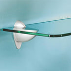 Glass Shelves - Tempered Safety Glass Shelves for Bathroom, Choose Over 20 Shelf Brackets and Multiple Shelf Sizes - Ara Style - 31.5 x 11.8 in - White Clip