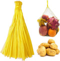 100Pcs Reusable Produce Mesh Bags, 24’’ Seafood Boil Bags for Crab Clam Shellfish Crawfish Cooking, Mesh Produce Bagfor Onion Potato Vegetable & Garden Produce (Yellow)