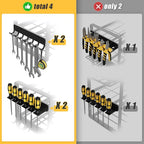Power Tool Organizer Wall Mount, 3-Tier Tool Storage Rack with 4 Drill Holders, 150LBS Load Heavy Duty Cordless Tool Shelf for Garage Organization, Gift for Men