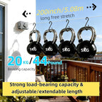 Retractable Clothesline,Heavy Duty Outdoor Clothes Drying Laundry Line Wall Mounted Stainless Steel Line-16.7 Feets(Gray)