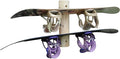 2-Place Wall-Mounted Snowboard Log Racks - Vertical Snowboard Wall Mount Garage Racks, Indoor & Outdoor Snowboarding Holders for Walls, Snowboards Storage Rack Garage - Unfinished