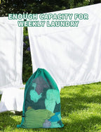 Mesh Laundry Bags with Adjustable Shoulder Strap, 24" x 36" Heavy Duty Nylon, Drawstring Closure, 3-Pack, Mixed Colors
