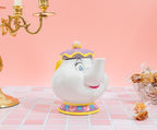 Silver Buffalo Disney Beauty and the Beast Mrs. Potts Teapot 3D Sculpted Ceramic Cookie Snack Candy Jar (Small)