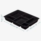 Navaris Felt Drawer Organizer Tray - Tidy Desk Drawers, Office Supplies, Jewelry, Cosmetics, Small Personal Items and Accessories - Black