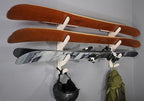 Grassracks Birch Wood Ski Rack - The Hallsteiner Series Horizontal Ski Wall Mount (2 or 3 Pairs of Skis, Birch)