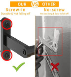 Black Towel Bar, 24 Inch Towel Rack for Bathroom Wall Mounted, Heavy Duty Hand Towel Holder, Space-Saving Bathroom Towel Rack Rod, Single Bar Matte Black