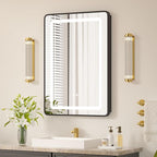 20x28 Medicine Cabinet with Mirror and Lights, Bathroom Mirror Cabinet with Memory Function, Anti-Fog, Surface Mount or Recessed Medicine Cabinet with Lights 3 Colors Dimmable
