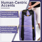 Laundry Bag Backpack Large Travel Laundry Bag with Adjustable Shoulder Straps Portable Laundry Hamper for College, Dorm, Apartment Camp (Purple)