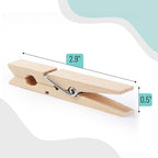 Mr. Pen- Wooden Clothes Pins, 2.9 Inch, 200 Pack, Bulk, Large Natural Wood Clips for Crafts, Classroom Projects, Hanging Photos, Chip Bags, Decoration, Rust Resistant Spring