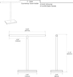 Gatco 1444SN, Modern Rectangle Base Freestanding Countertop Towel Holder, Satin Nickel / 10.50"W x 11.13"H T-Shape Style Countertop Hand Towel Holder for Bathroom, Kitchen/ Fingertip Towel Rack