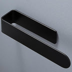 Taozun Hand Towel Bar Bathroom Towel Holder Black Single Towel Rack Self Adhesive Towel Ring Stainless Steel Towel Rail for Bathroom Kitchen, 2 Packs