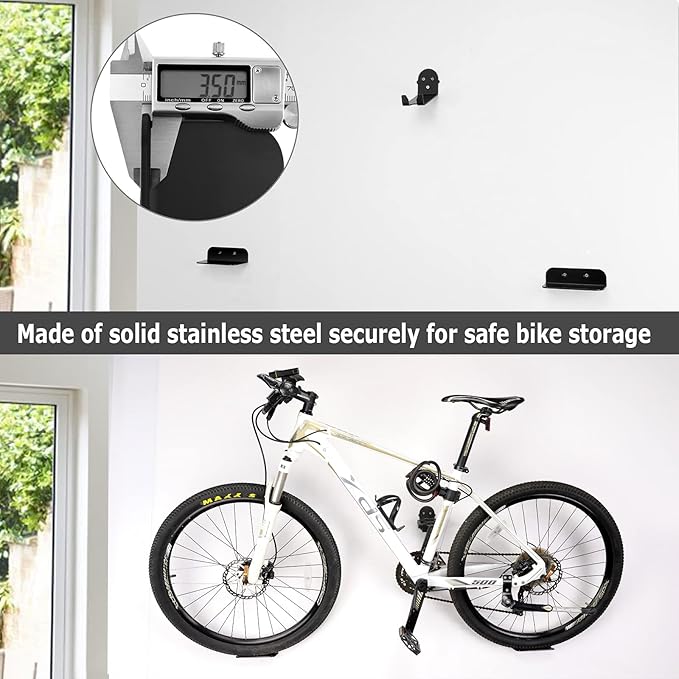 Eapele Bike Pedal Hanger Bicycle Wall Mount Horizontal Hanger, Heavy-duty 10GA Steel Plates Made, Support to 150lb, Compatible with Platform Pedal, Clipless Pedal, and Hybrid Pedal