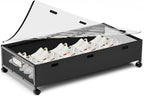 KITHELP Under Bed Storage Containers with Wheels, Underbed Shoe Storage Organizer with Removable Lids, Large Rolling Under Bed Storage Dresser Drawers for Clothes Toys Shoes Blankets