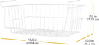Whitmor White Wire Shelf Basket